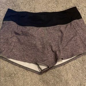 size 8 - black and grey lululemon shorts - 4”